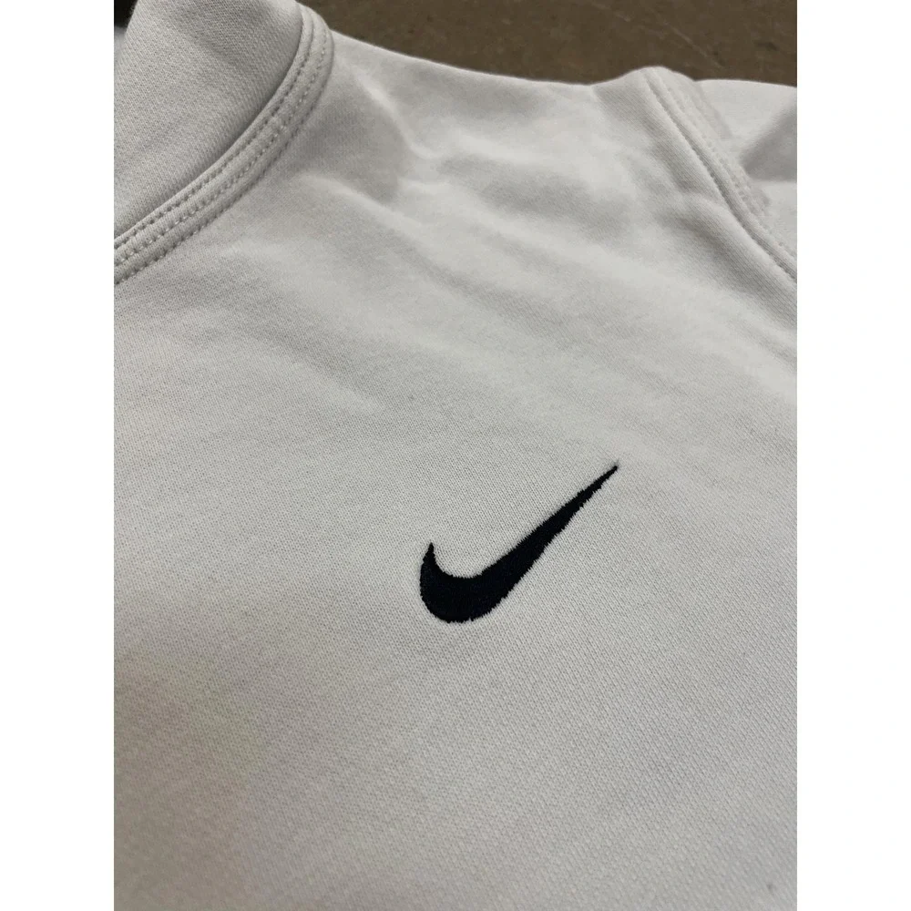 Nike Hoodie Mens‎ Large White Fleece Pullover Kangaroo Pocket Gym Training